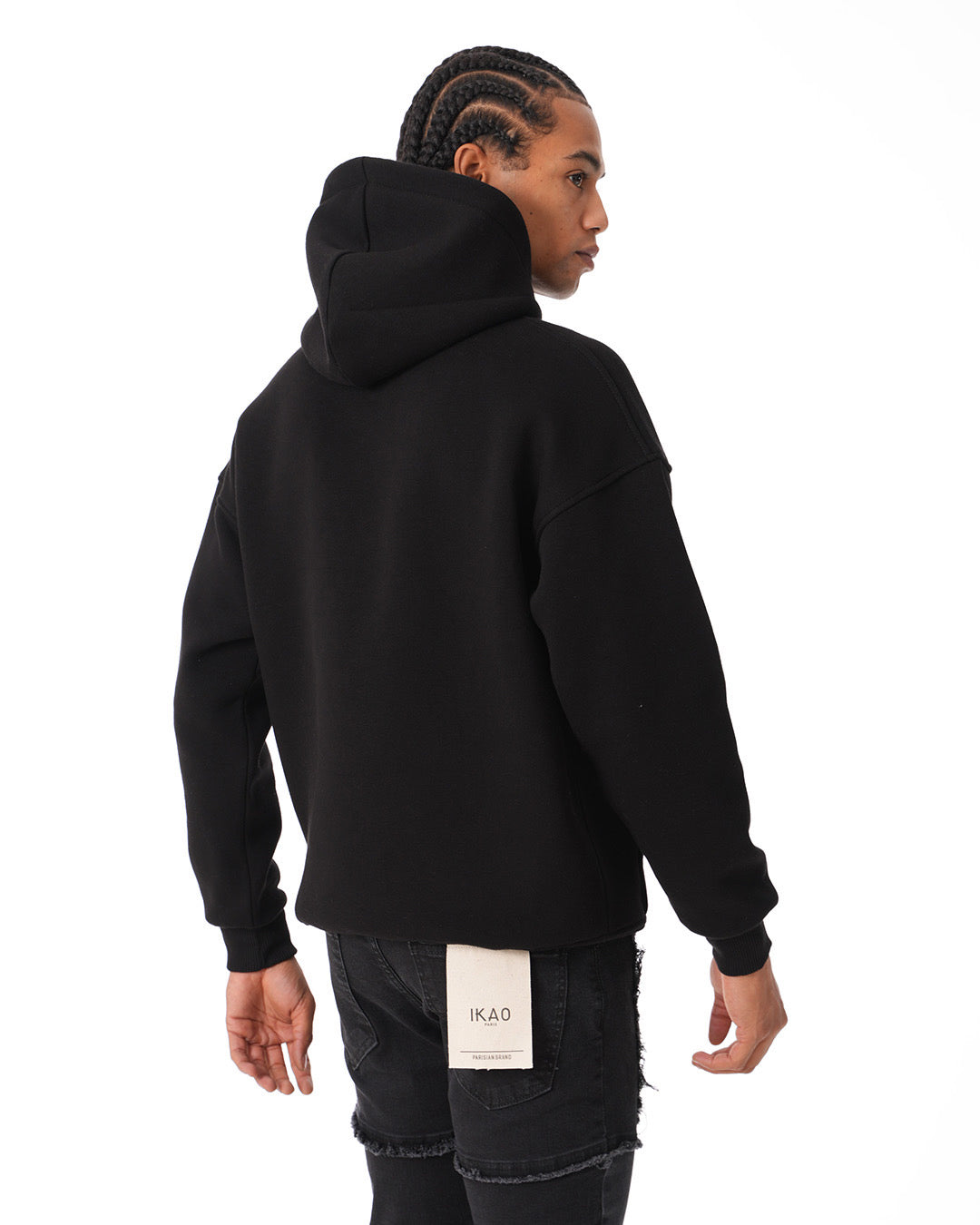 Sweat-shirt à capuche « Saints Club » noir
