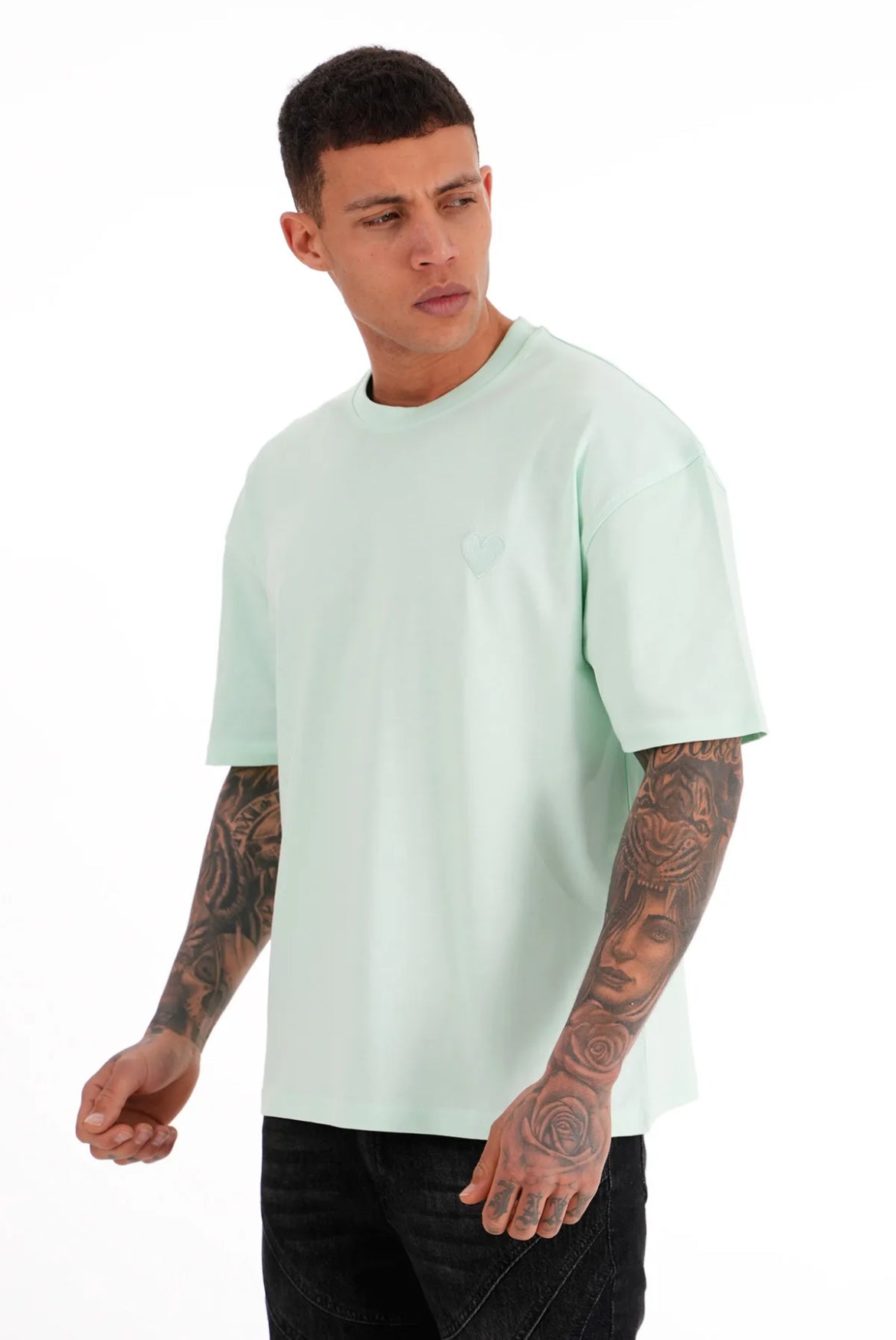 T-shirt « Le Cœur » – Vert Mint