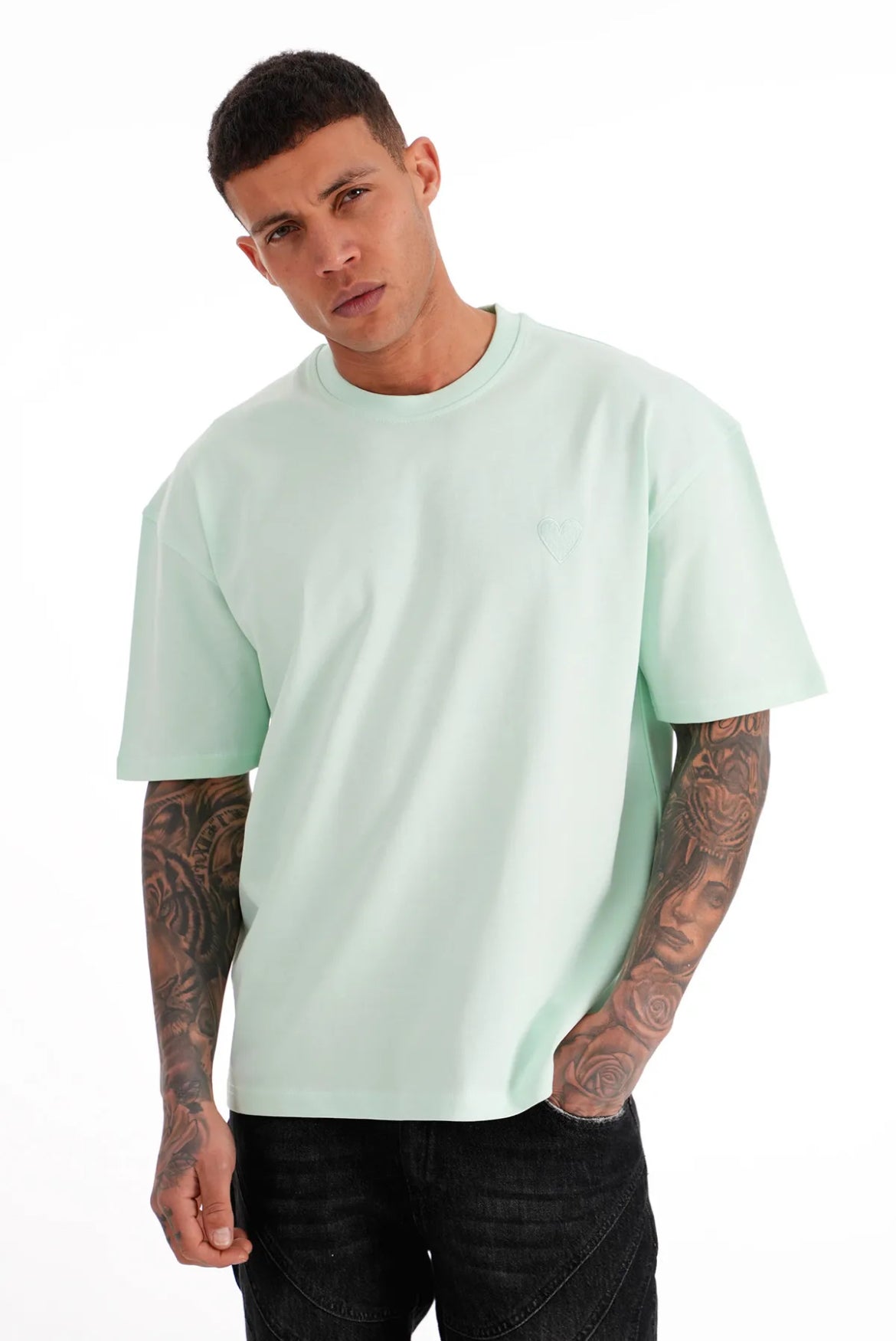 T-shirt « Le Cœur » – Vert Mint